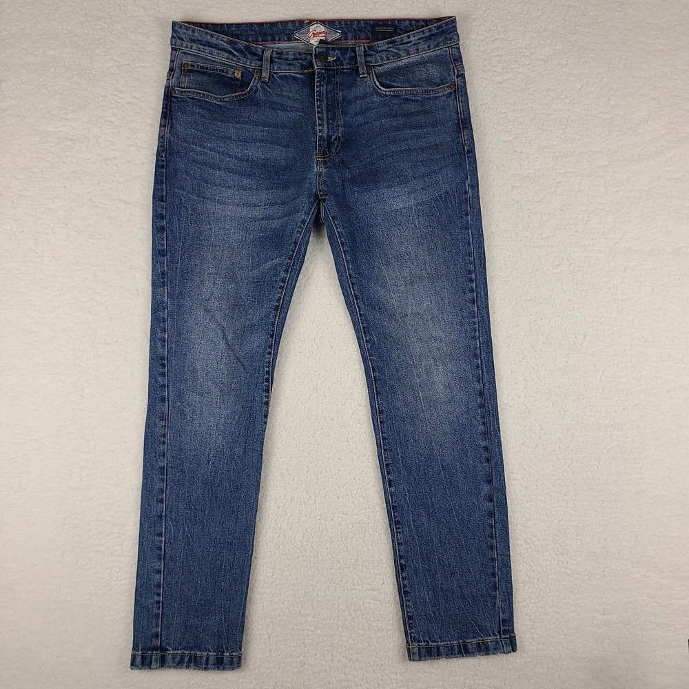 Grayers Jeans Mens 33‎ x 29 Skinny Premium Denim Blue Dark Wash
